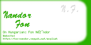 nandor fon business card
